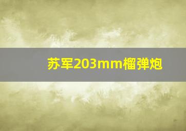 苏军203mm榴弹炮