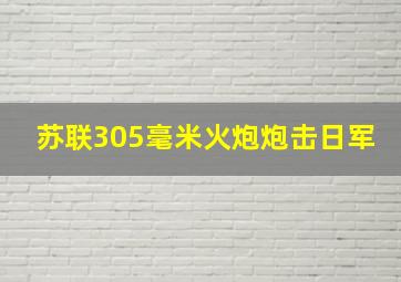 苏联305毫米火炮炮击日军