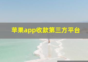 苹果app收款第三方平台