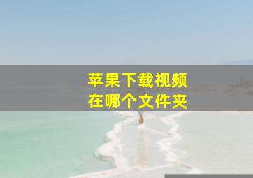 苹果下载视频在哪个文件夹