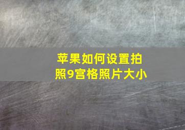 苹果如何设置拍照9宫格照片大小