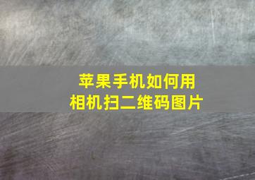 苹果手机如何用相机扫二维码图片