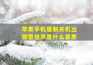 苹果手机强制关机出现警报声是什么意思