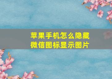 苹果手机怎么隐藏微信图标显示图片