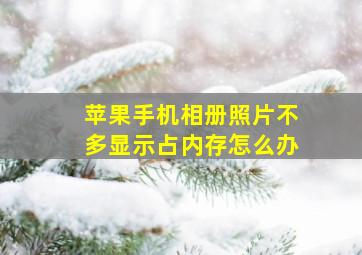 苹果手机相册照片不多显示占内存怎么办