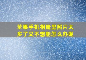 苹果手机相册里照片太多了又不想删怎么办呢