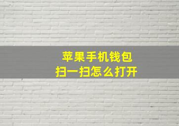 苹果手机钱包扫一扫怎么打开