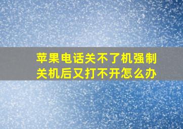 苹果电话关不了机强制关机后又打不开怎么办