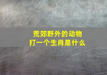 荒郊野外的动物打一个生肖是什么