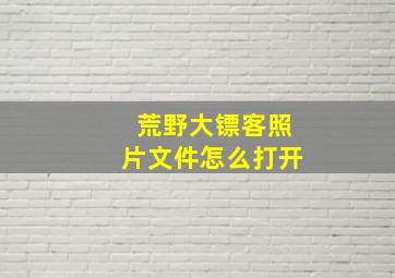 荒野大镖客照片文件怎么打开