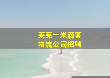 莱芜一米滴答物流公司招聘