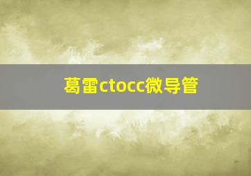 葛雷ctocc微导管