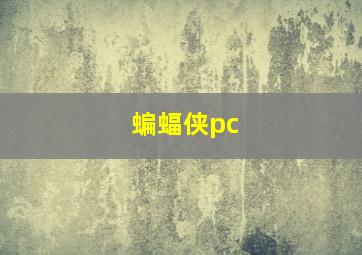 蝙蝠侠pc