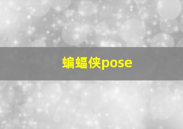 蝙蝠侠pose