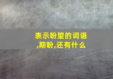 表示盼望的词语,期盼,还有什么