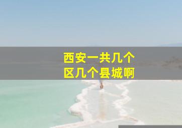 西安一共几个区几个县城啊