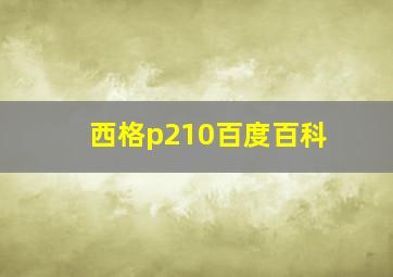 西格p210百度百科