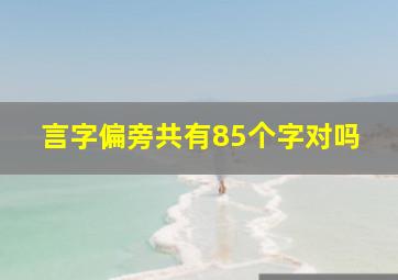 言字偏旁共有85个字对吗