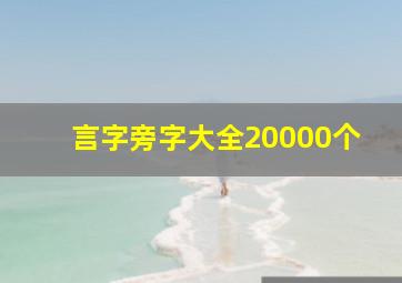 言字旁字大全20000个