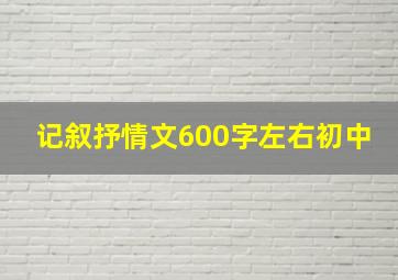 记叙抒情文600字左右初中