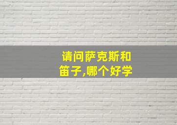 请问萨克斯和笛子,哪个好学