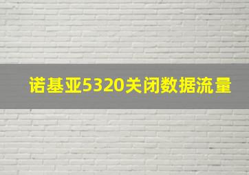 诺基亚5320关闭数据流量