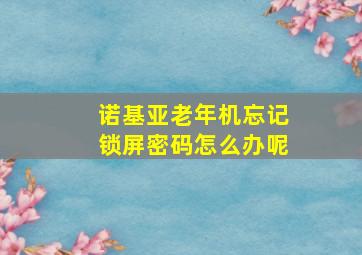 诺基亚老年机忘记锁屏密码怎么办呢