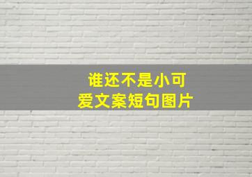 谁还不是小可爱文案短句图片