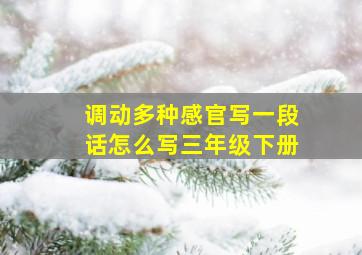 调动多种感官写一段话怎么写三年级下册