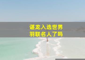 谌龙入选世界羽联名人了吗