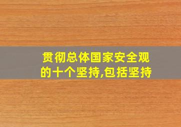 贯彻总体国家安全观的十个坚持,包括坚持