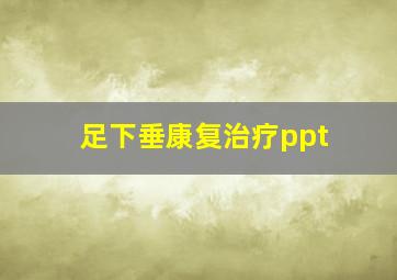 足下垂康复治疗ppt