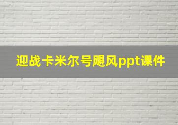 迎战卡米尔号飓风ppt课件