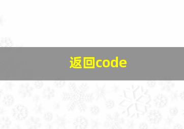 返回code