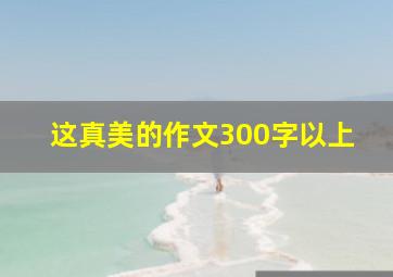 这真美的作文300字以上