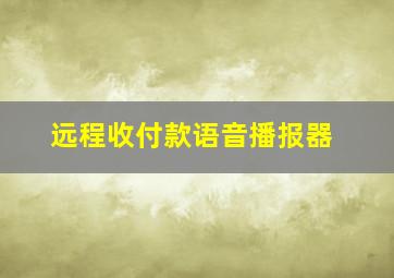 远程收付款语音播报器