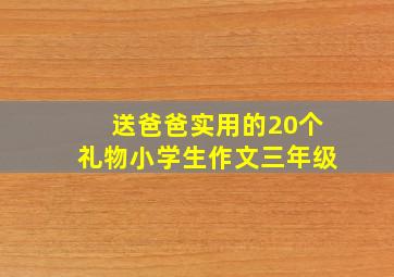 送爸爸实用的20个礼物小学生作文三年级