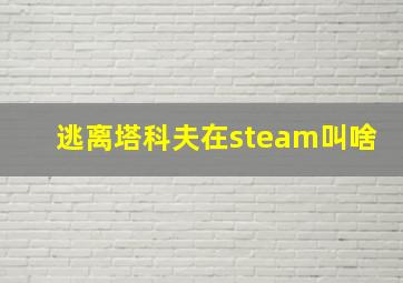 逃离塔科夫在steam叫啥