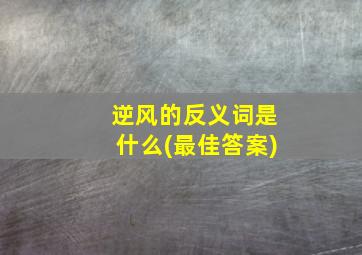 逆风的反义词是什么(最佳答案)