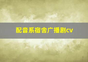 配音系宿舍广播剧cv