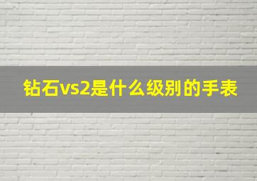 钻石vs2是什么级别的手表