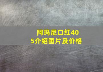 阿玛尼口红405介绍图片及价格