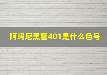 阿玛尼黑管401是什么色号