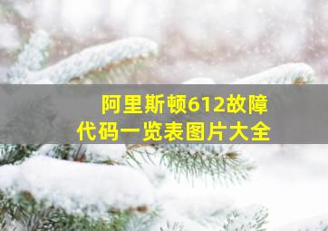 阿里斯顿612故障代码一览表图片大全