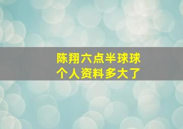 陈翔六点半球球个人资料多大了