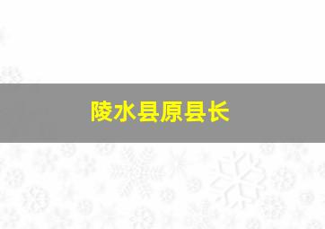 陵水县原县长