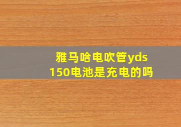 雅马哈电吹管yds150电池是充电的吗