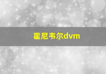 霍尼韦尔dvm