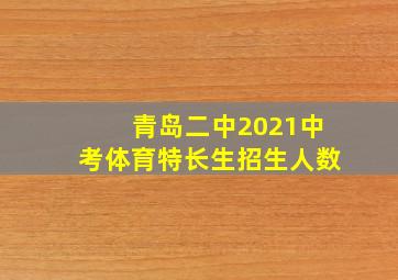 青岛二中2021中考体育特长生招生人数