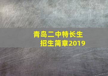 青岛二中特长生招生简章2019